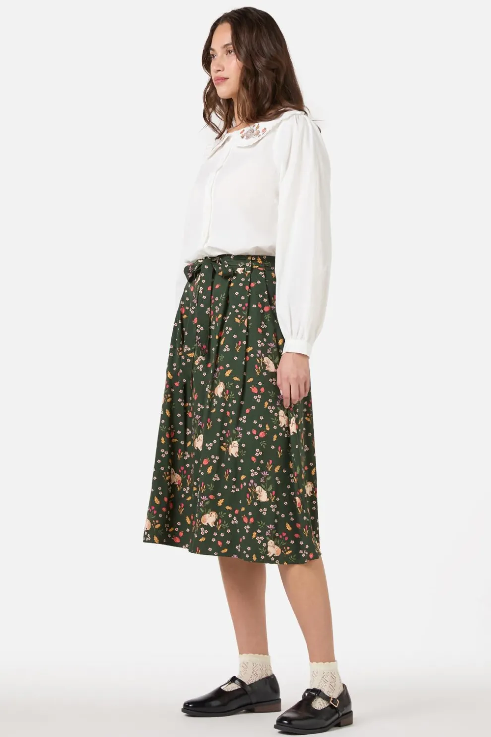 Rabbit Embroidered Blouse