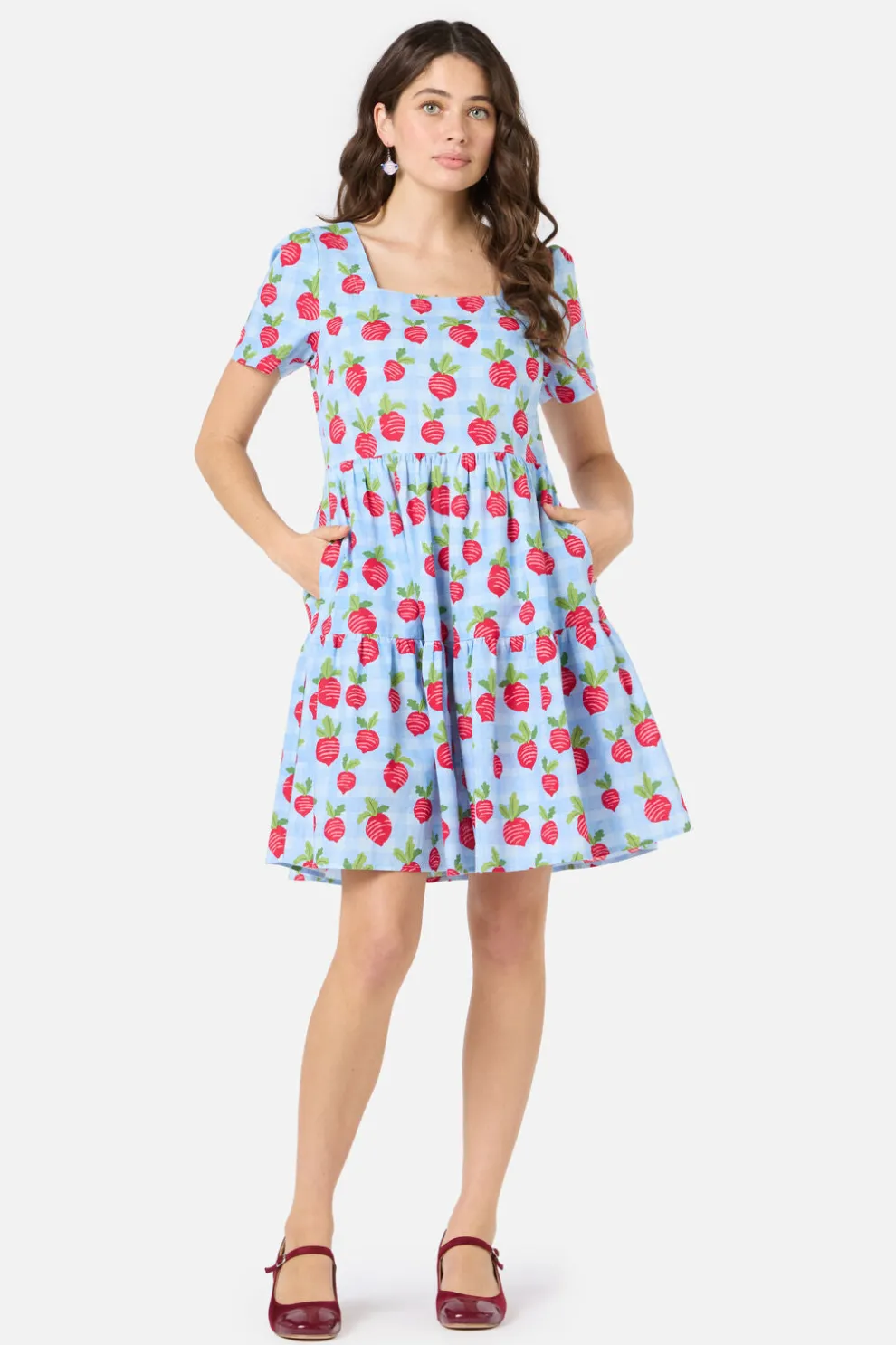Radish Picnic Smock Dress
