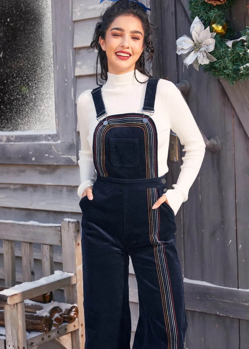 Rainbow With Me Corduroy Overalls