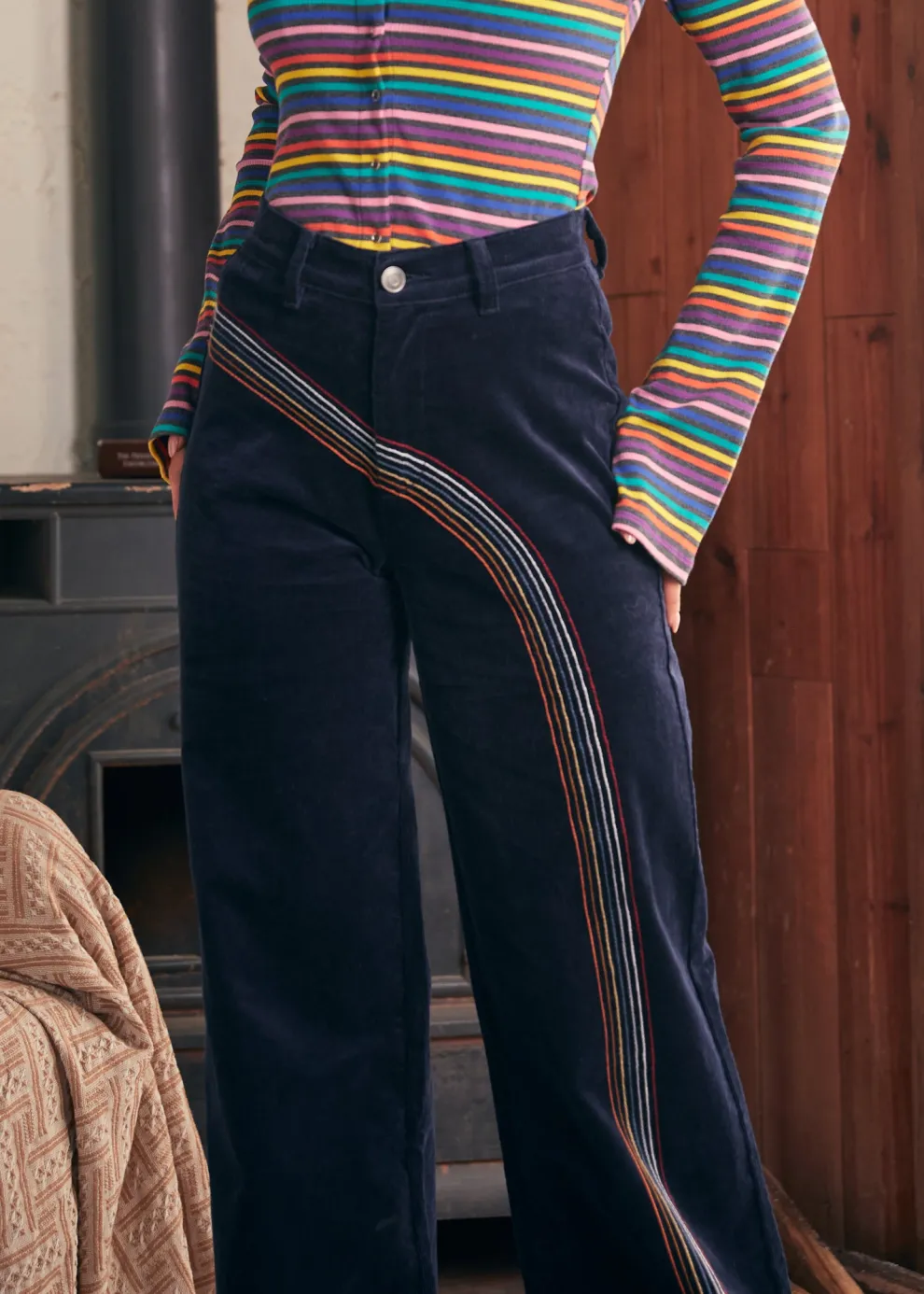 Rainbow With Me Corduroy Pants