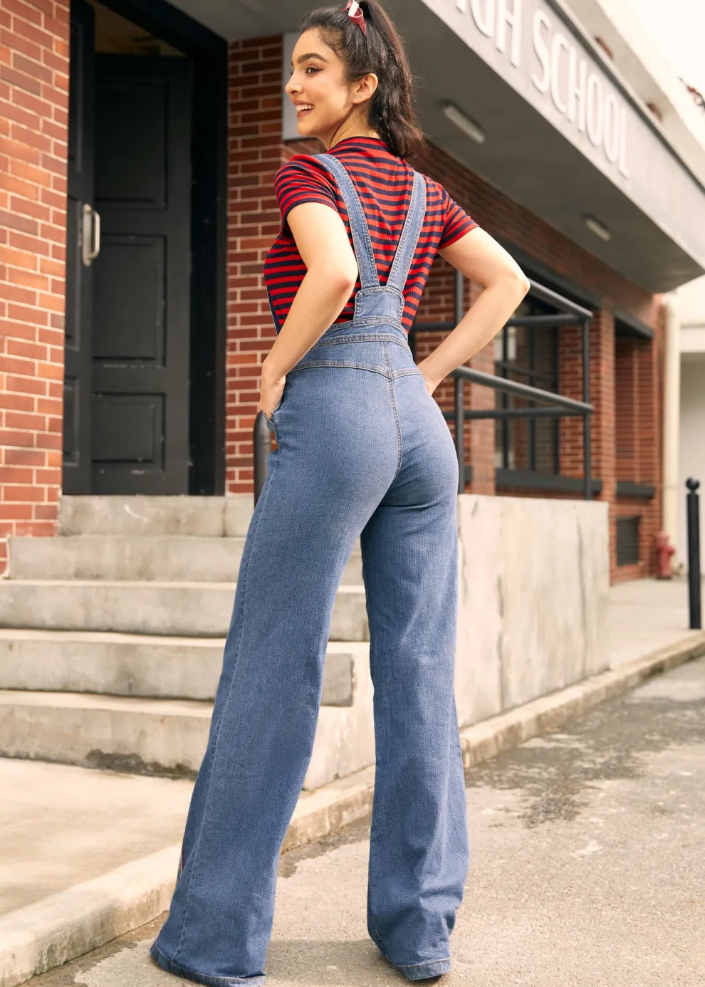 Rainbow With Me Denim Overalls