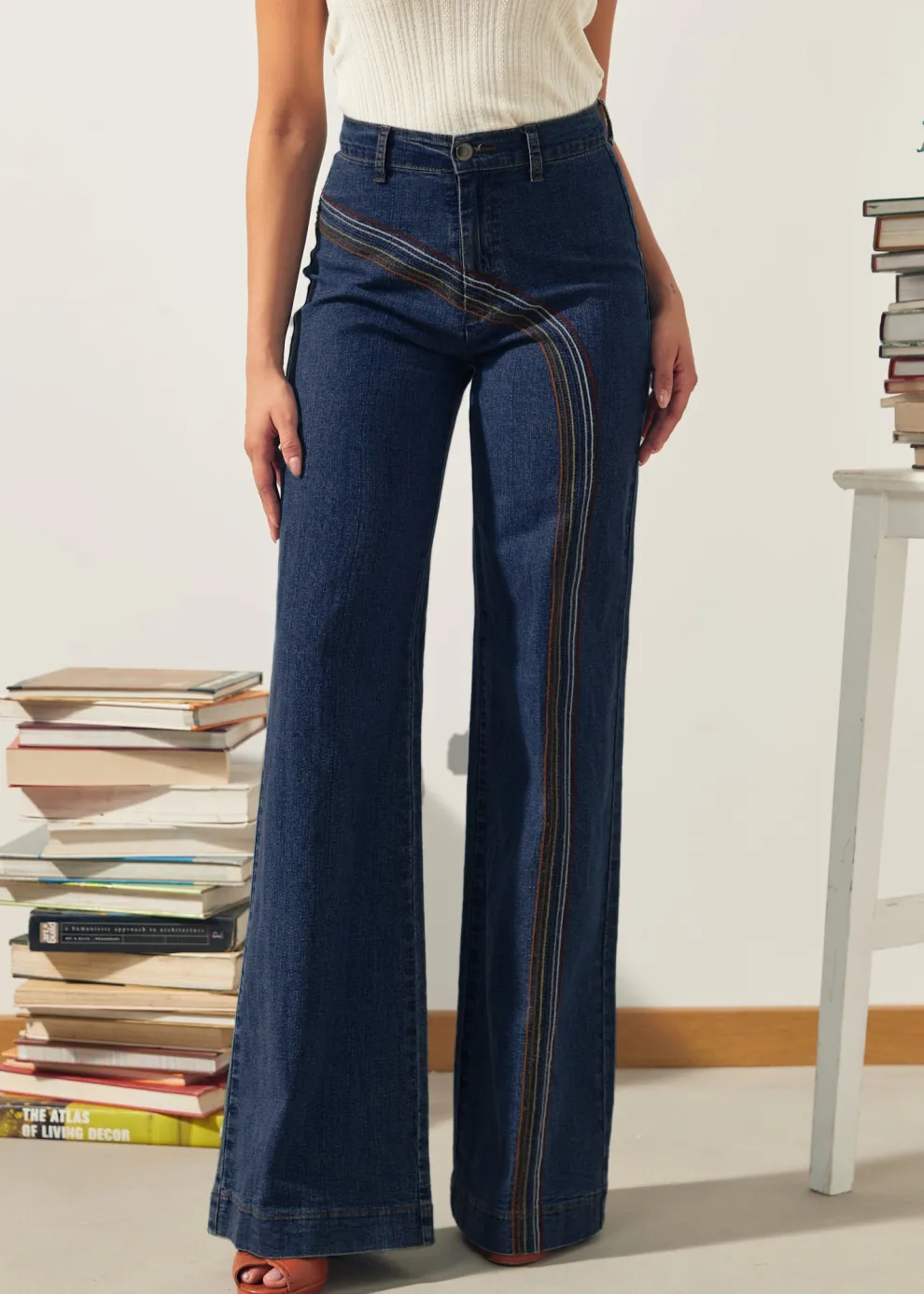 Rainbow With Me Wide-Leg Jeans