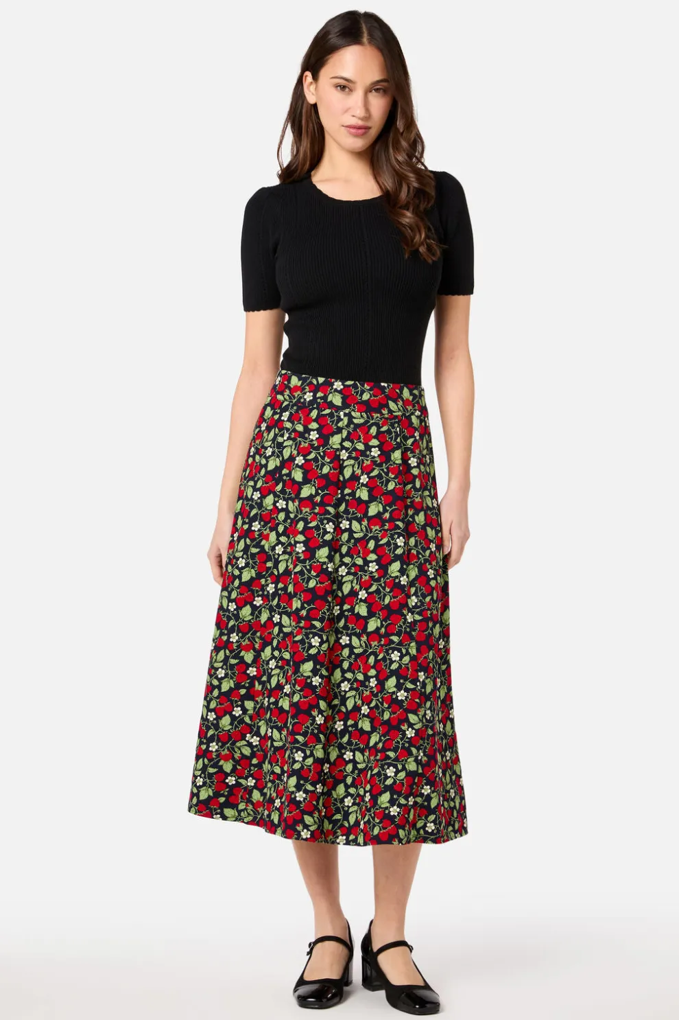 Raspberry Midi Skirt