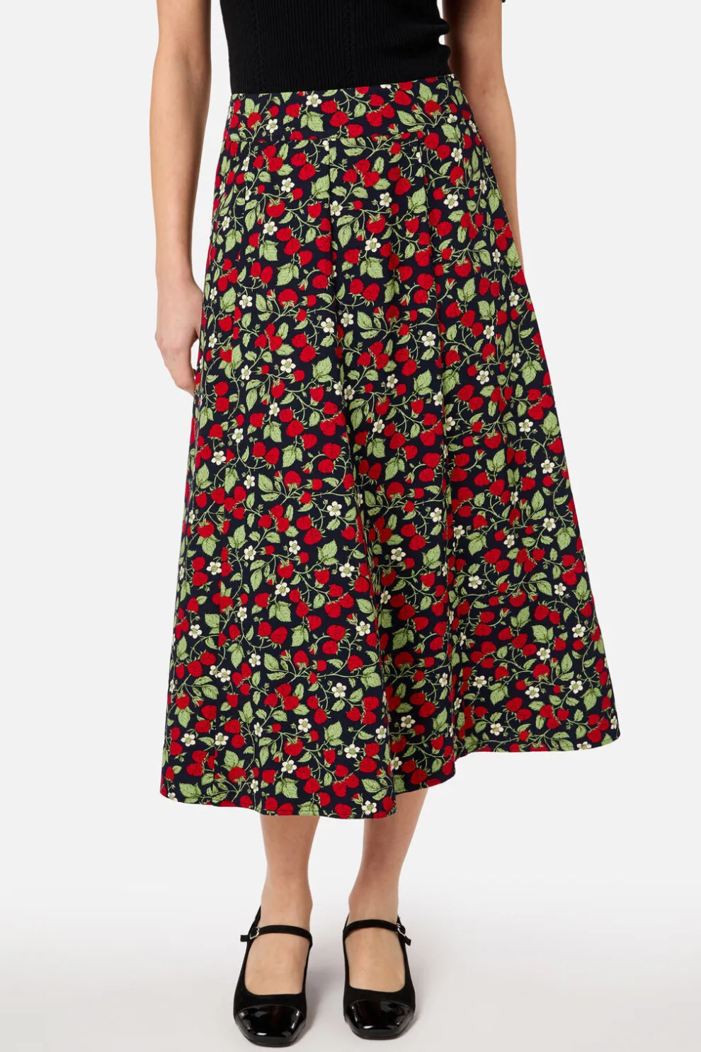 Raspberry Midi Skirt