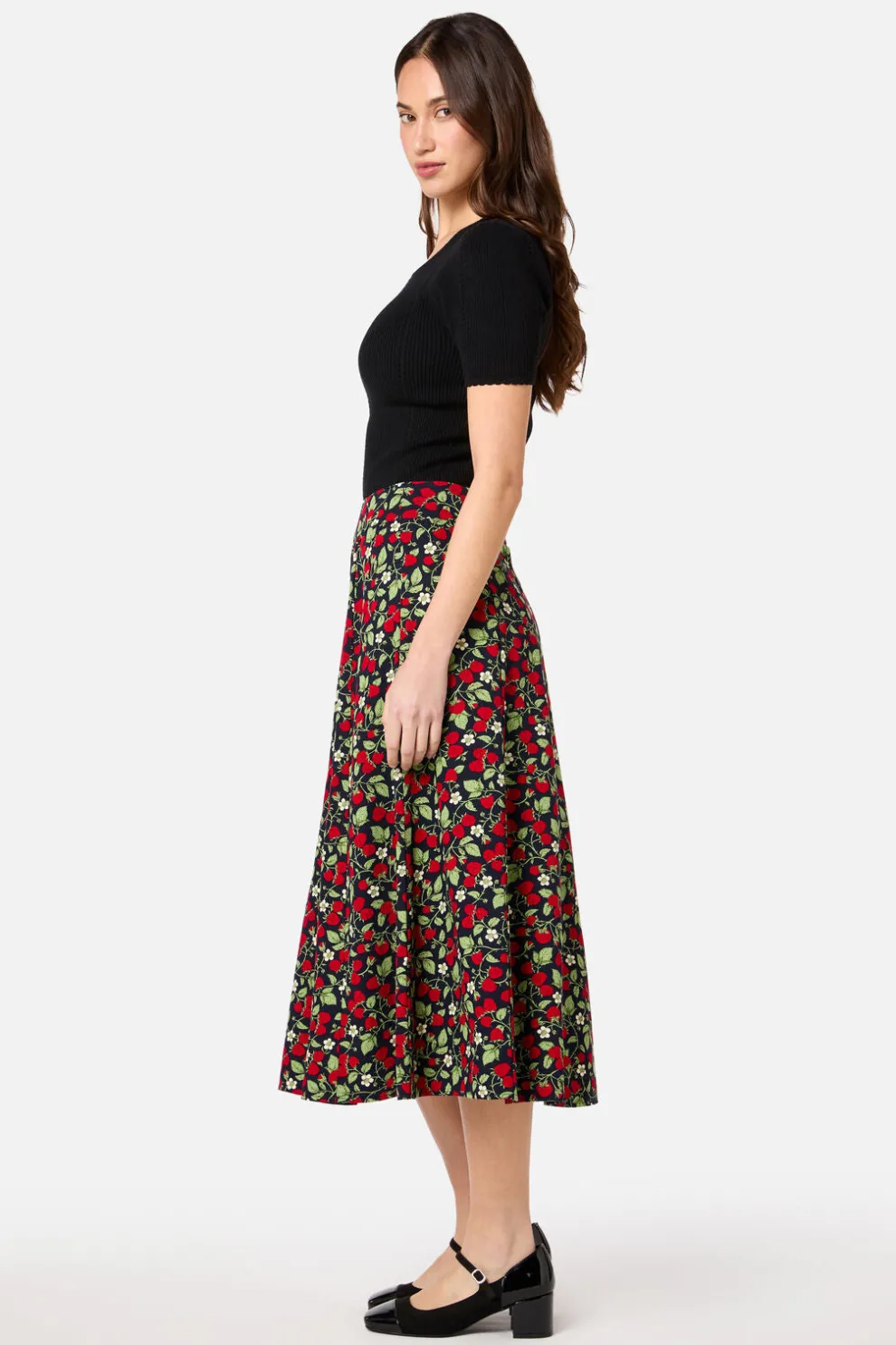 Raspberry Midi Skirt