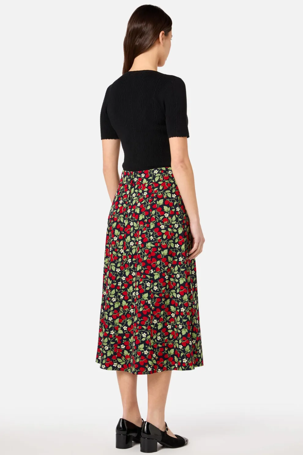 Raspberry Midi Skirt
