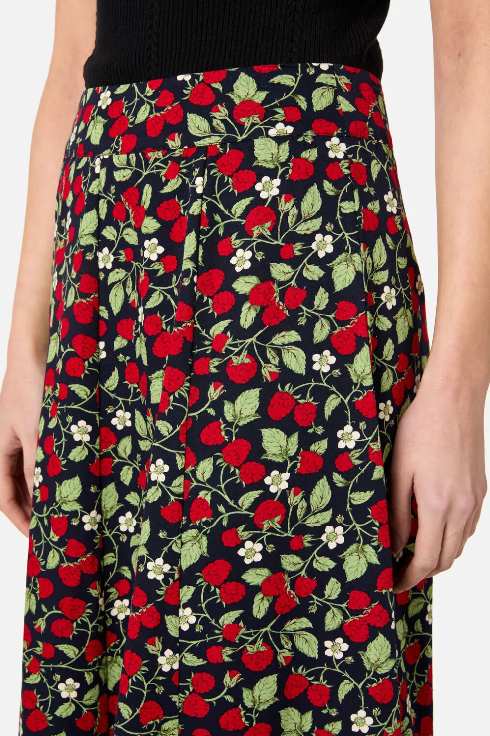 Raspberry Midi Skirt