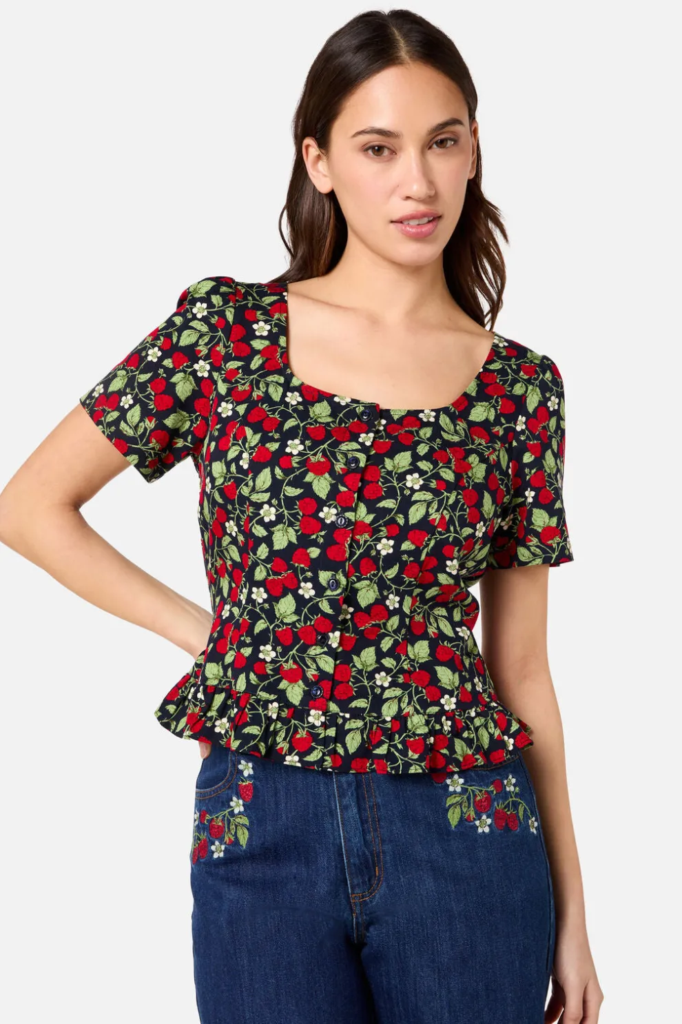 Raspberry Short Sleeve Top