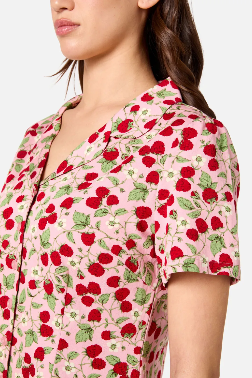 Raspberry Short Sleeve Blouse