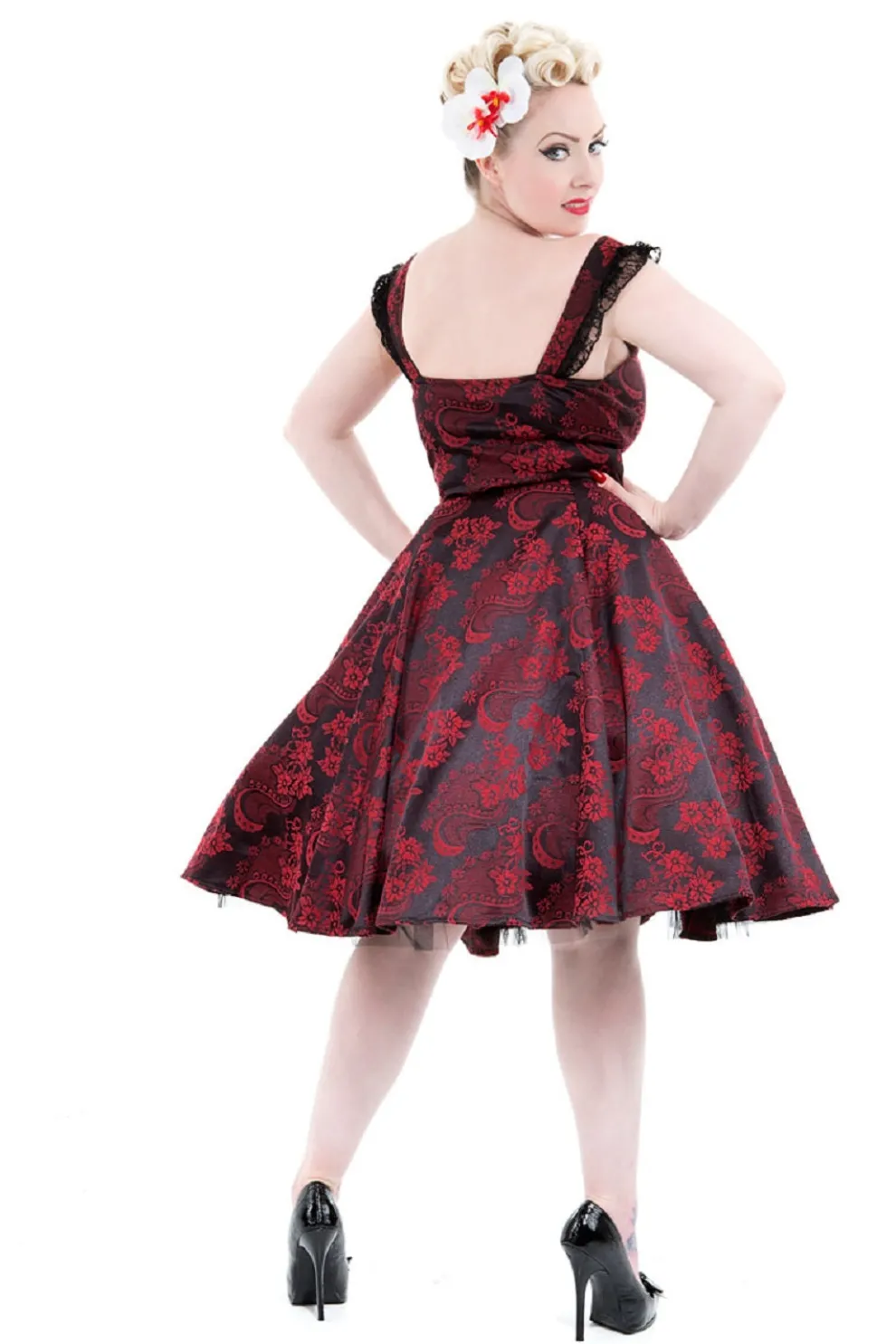 Red Byzantine Swing Dress