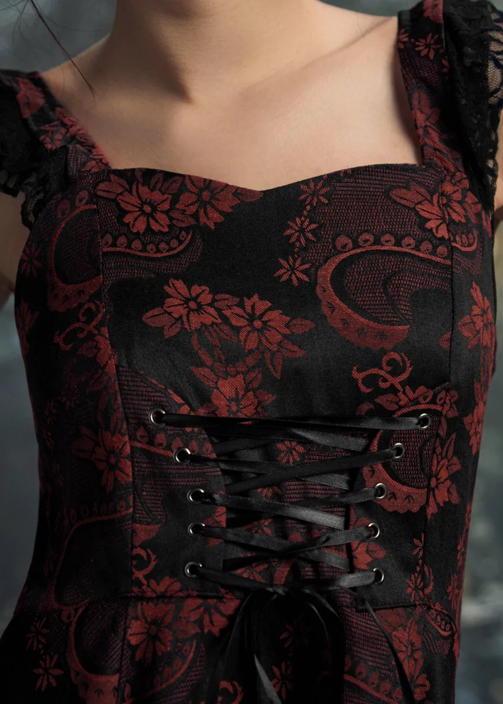 Red Byzantine Swing Dress