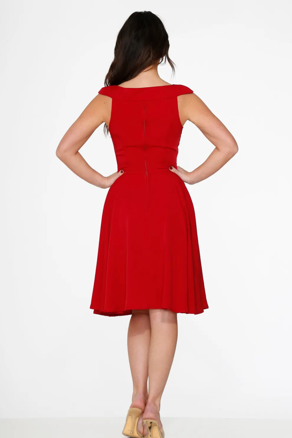 Red Occasional Swing Dress