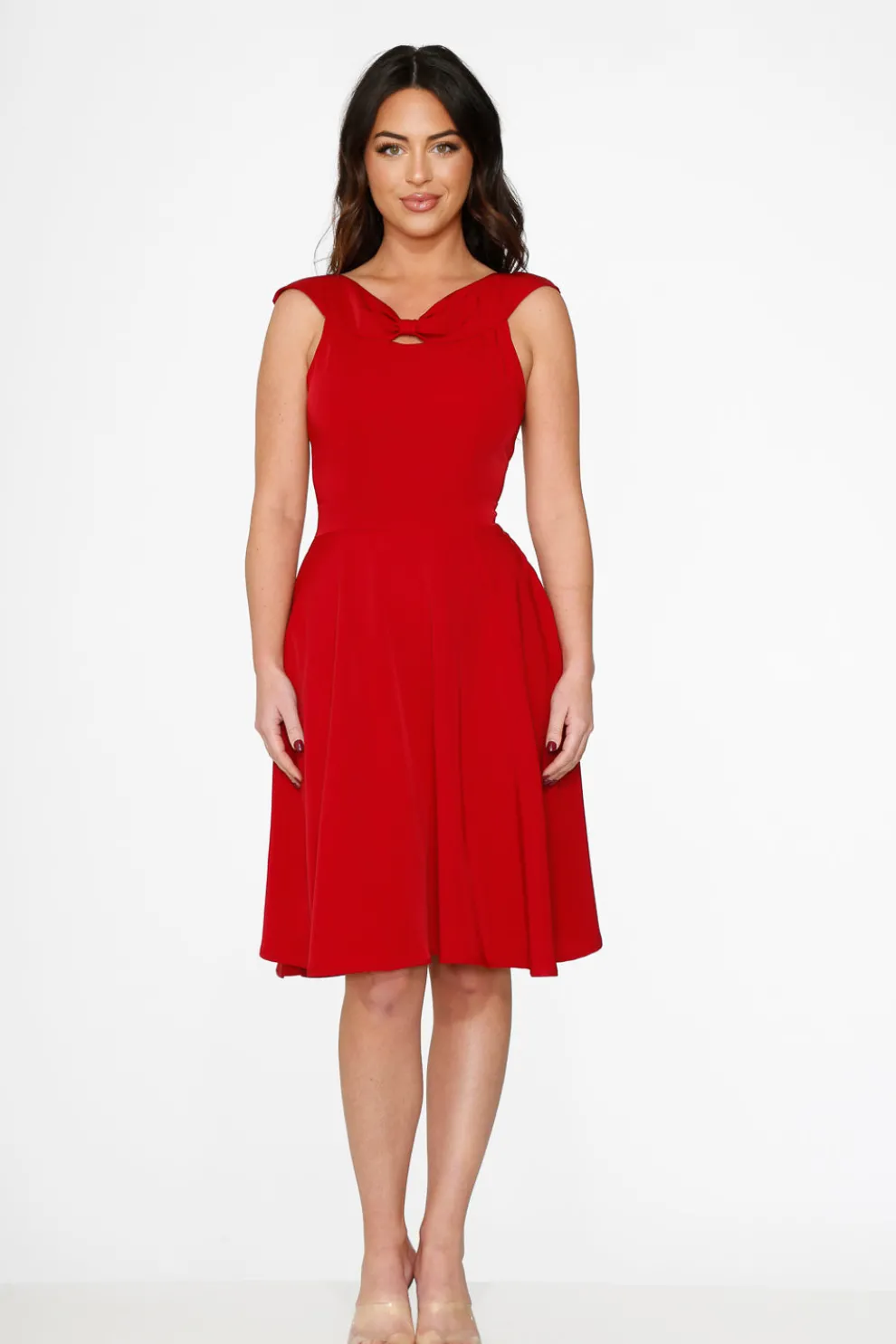 Red Occasional Swing Dress
