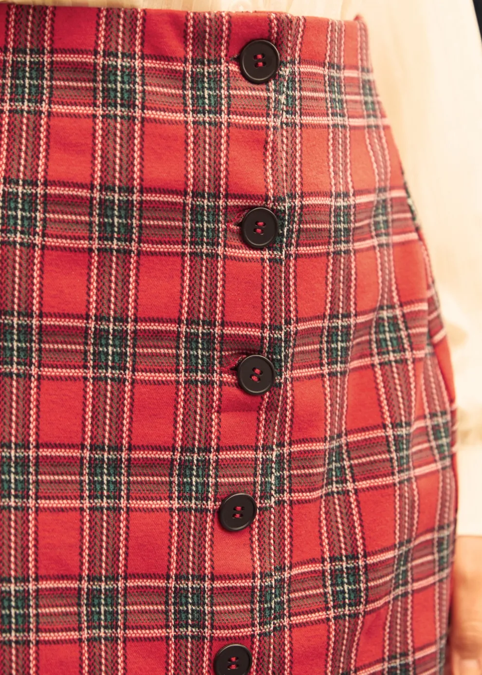 Reimagined Retro Faux Wrap Skirt