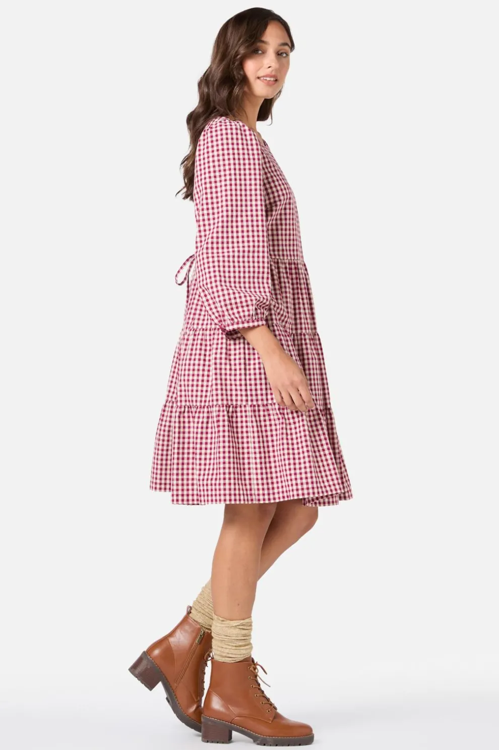 Renae Check Smock Dress