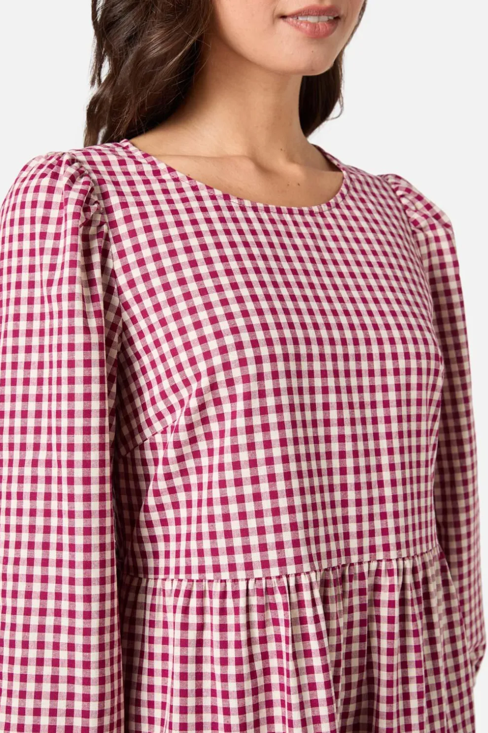 Renae Check Smock Dress