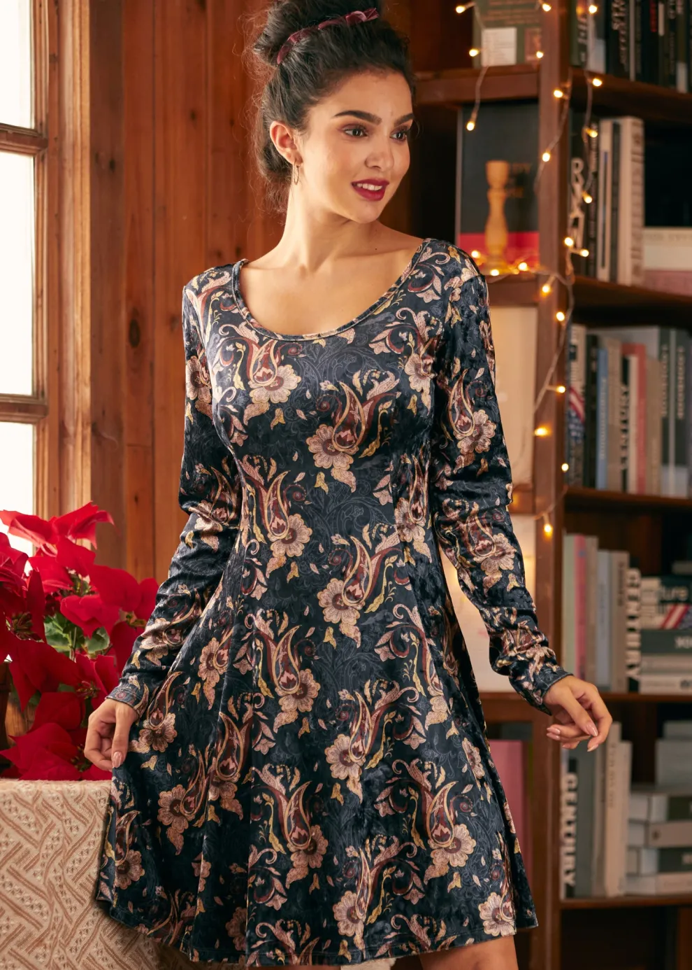 Retro Radiance Fit & Flare Dress