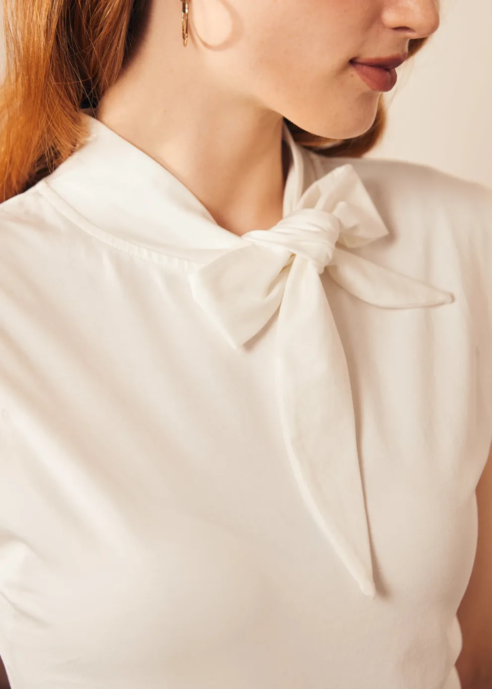Retro Rendezvous Tie-Neck Top
