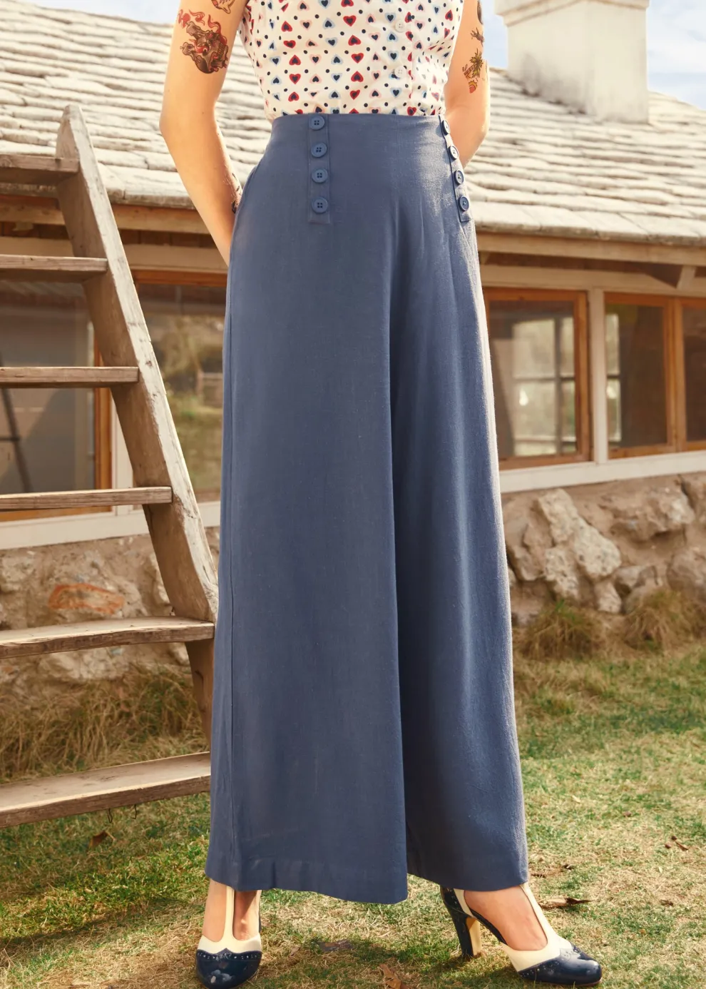 Sail Away Wide-Leg Trousers