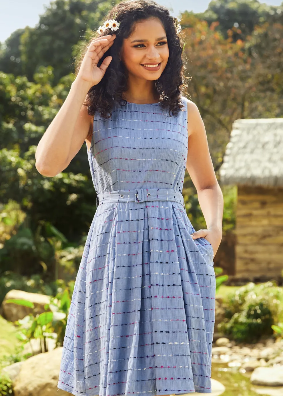Sailor's Reverie Fit & Flare Dress
