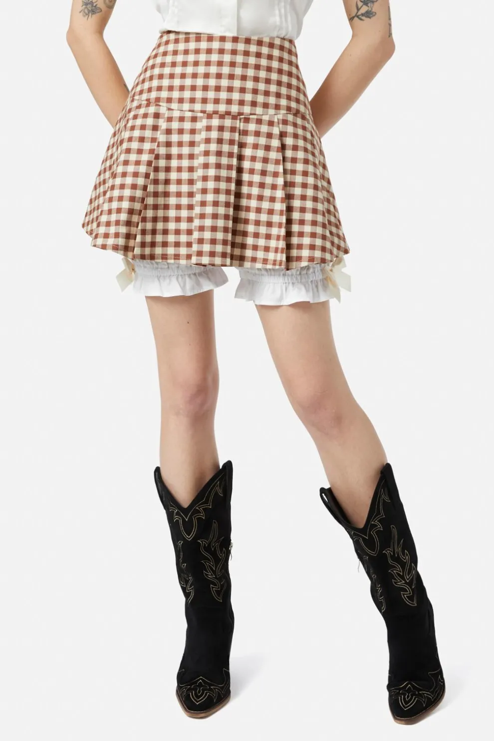 Saloon Gingham Skort