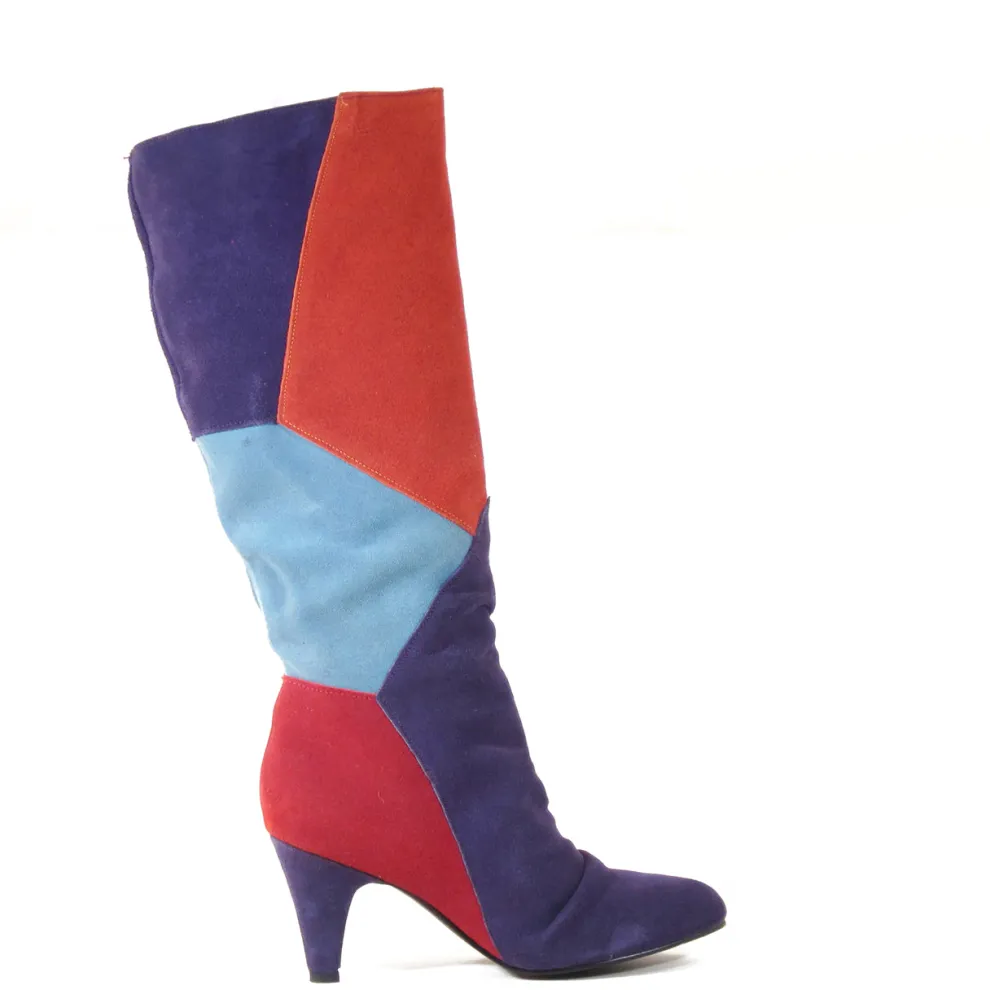 Samira Patchwork Tall Heeled Boots
