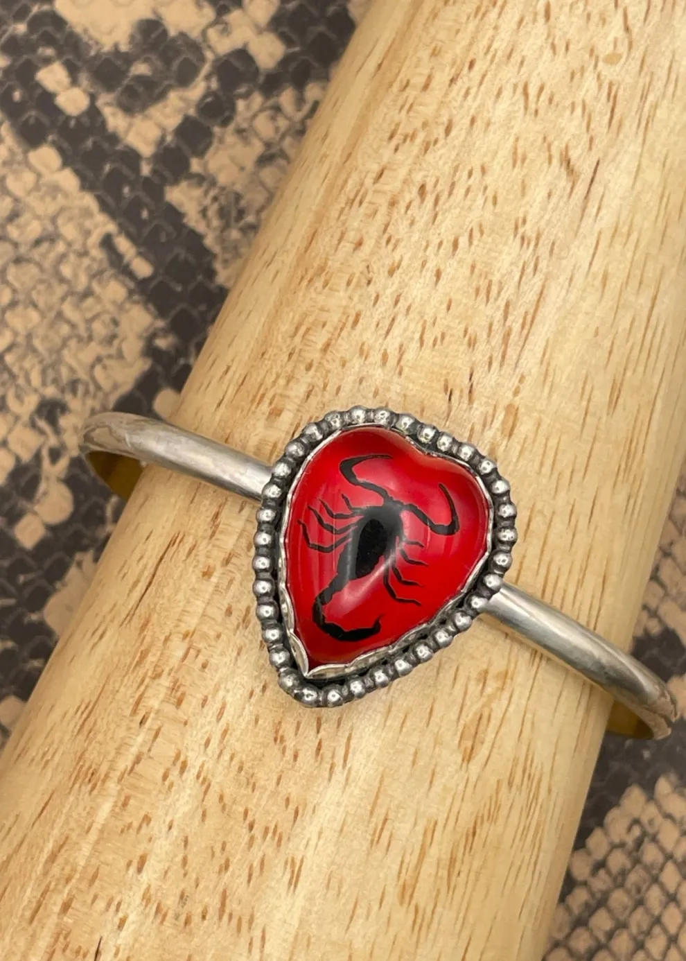Scorpion Heart Cuff Bracelet