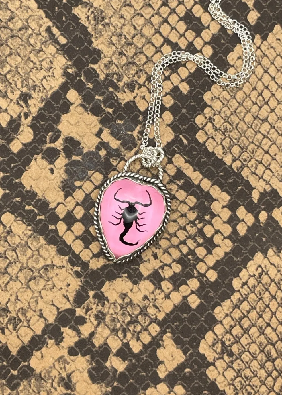 Scorpion Heart Pendant Necklace