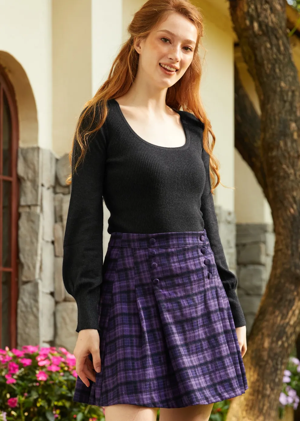 Sock Hop Sensation Long Sleeve Scoopneck top