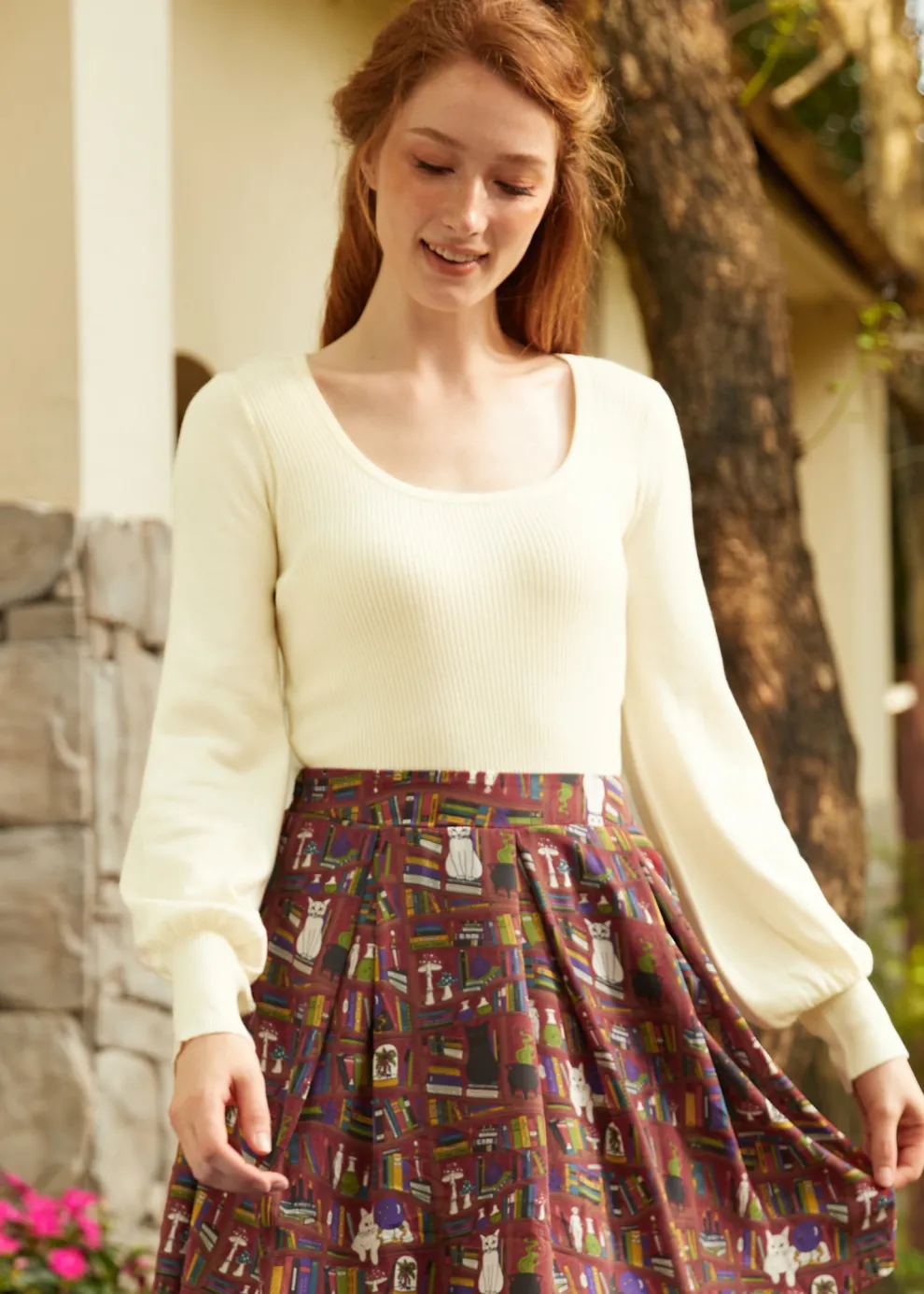 Sock Hop Sensation Long Sleeve Scoopneck top