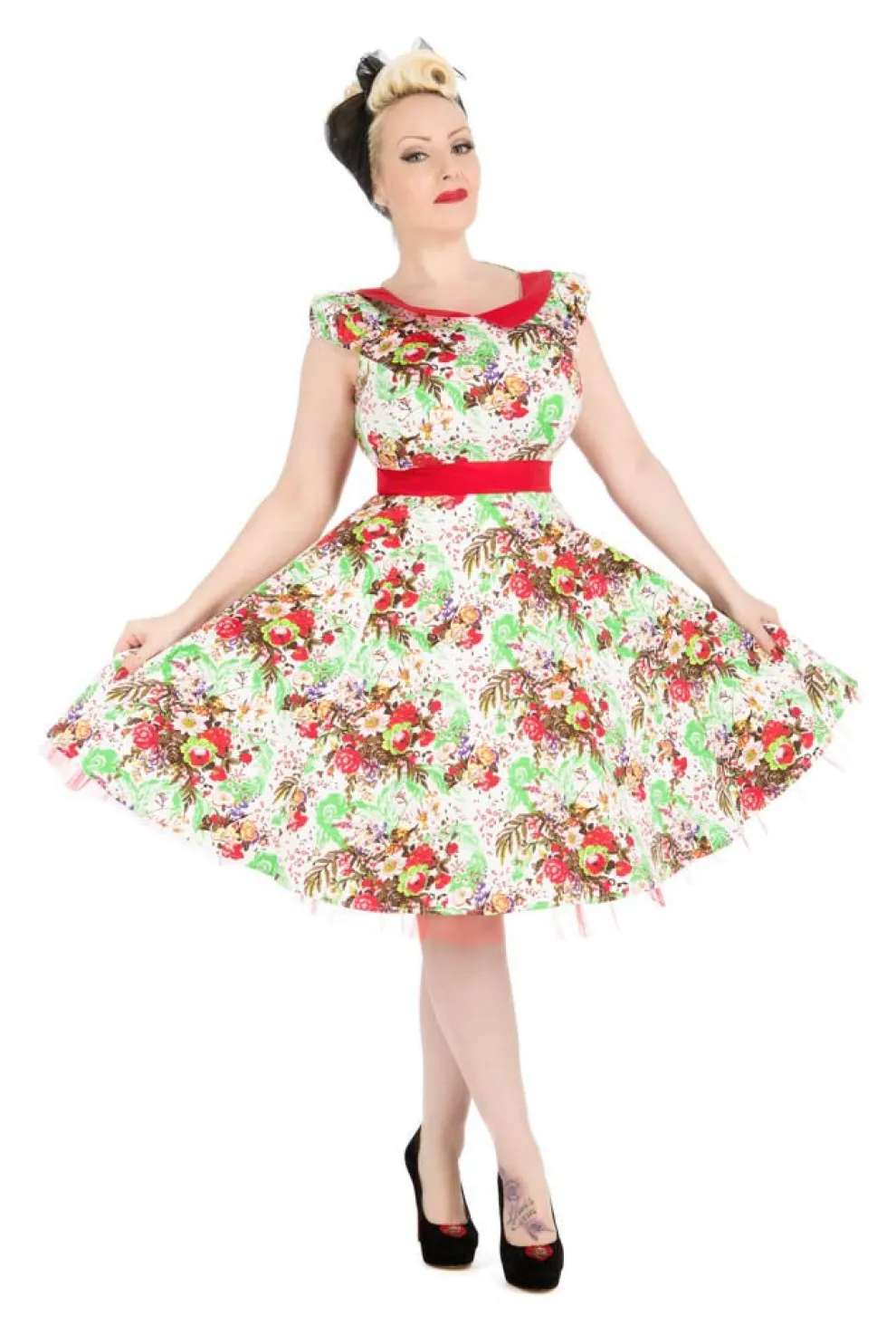 Spring Blossom Swing Dress