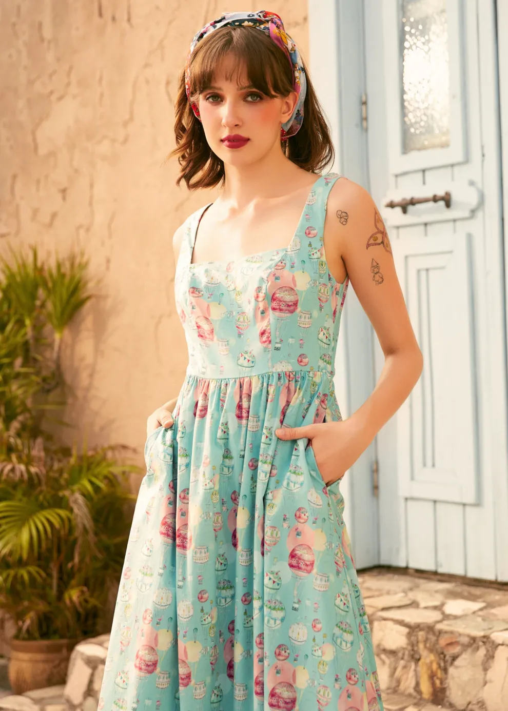Squarely Charming Midi Dress