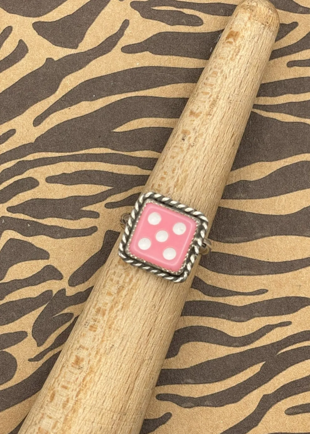 Sterling Silver Dice Ring