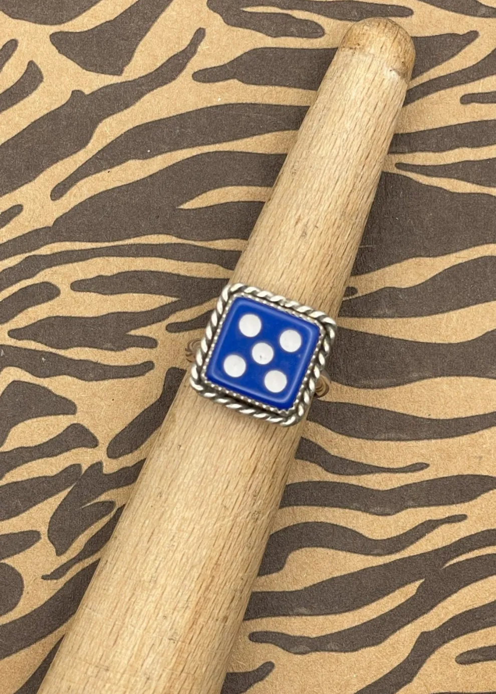 Sterling Silver Dice Ring