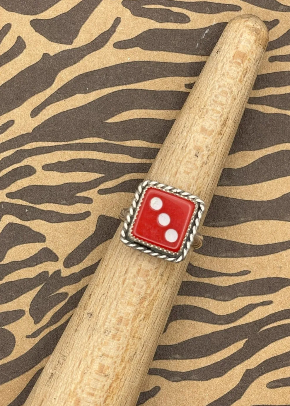 Sterling Silver Dice Ring