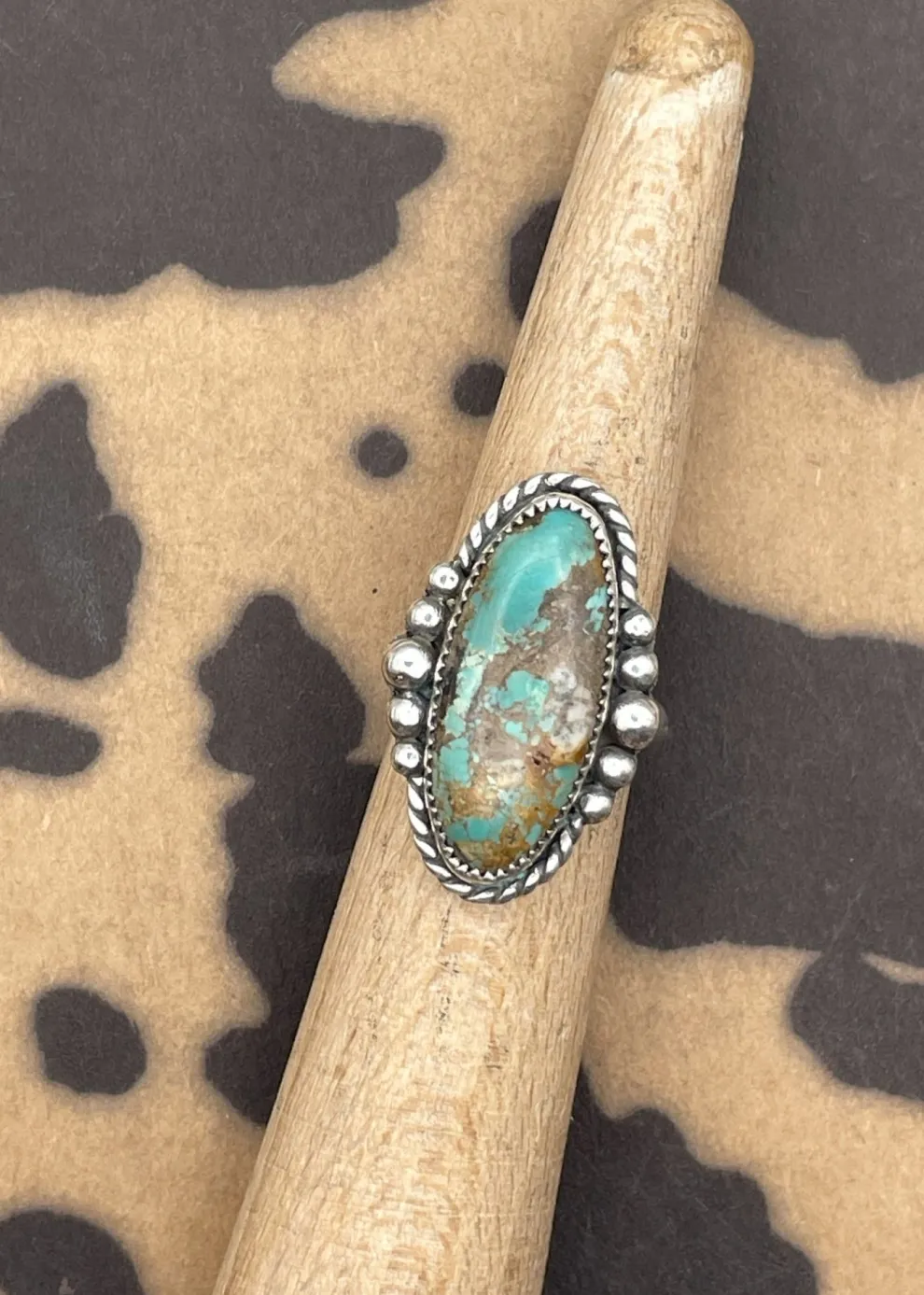 Sterling Silver Oblong Turquoise Ring
