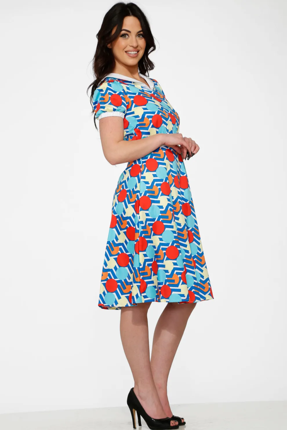 Stripe Red Dot Swing Dress