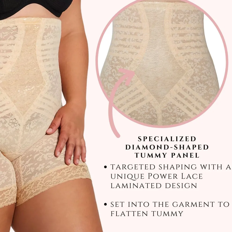 Style 6207 | No Roll High Waist Lace Thigh Slimmer with Extra Firm Support