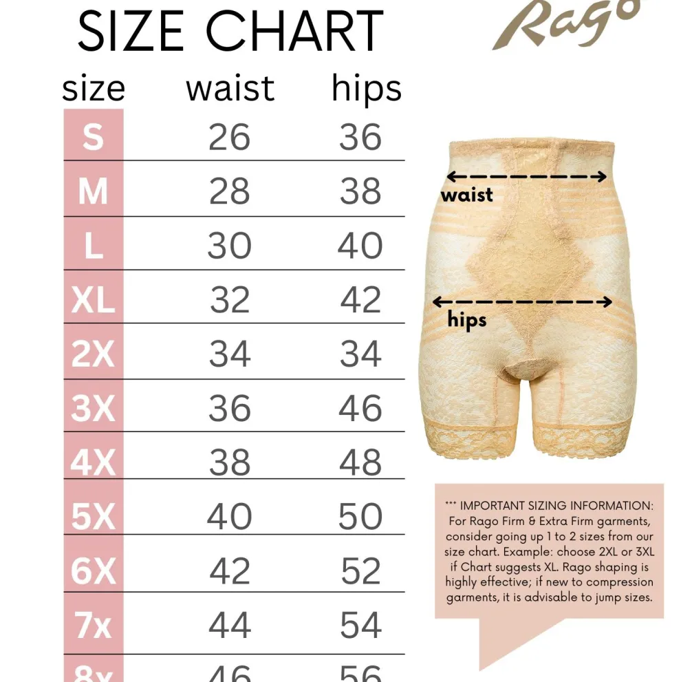 Style 6207 | No Roll High Waist Lace Thigh Slimmer with Extra Firm Support