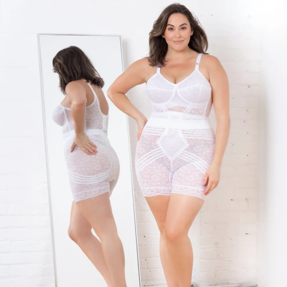 Style 6207 | No Roll High Waist Lace Thigh Slimmer with Extra Firm Support