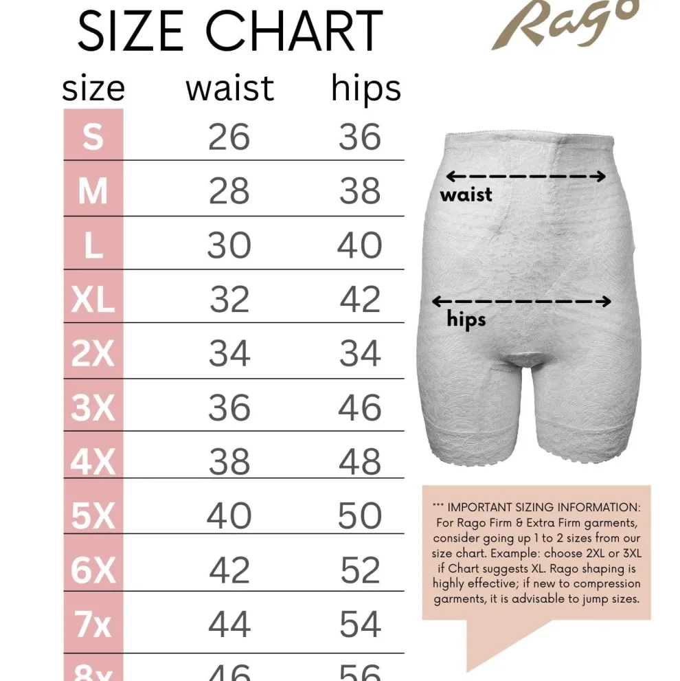 Style 6207 | No Roll High Waist Lace Thigh Slimmer with Extra Firm Support