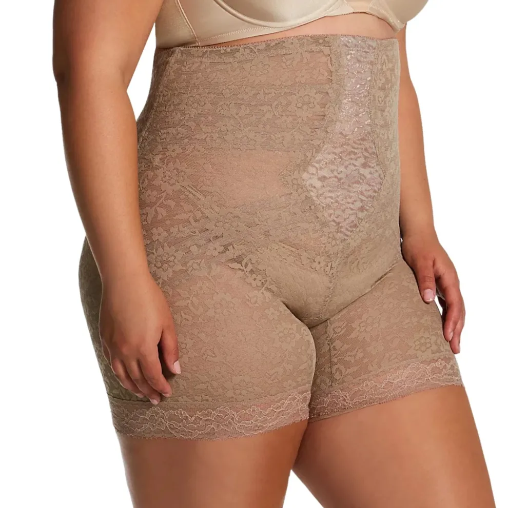 Style 6207 | No Roll High Waist Lace Thigh Slimmer with Extra Firm Support
