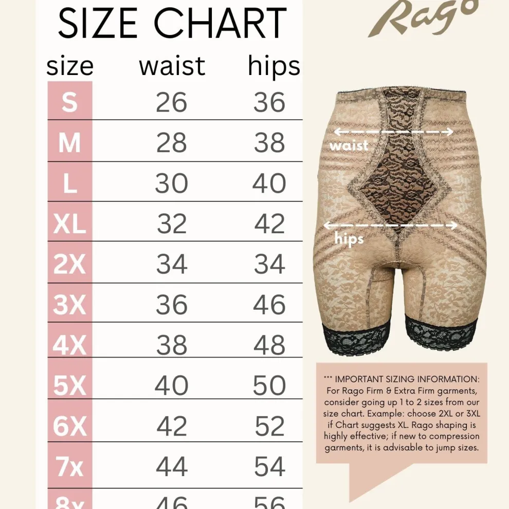 Style 6207 | No Roll High Waist Lace Thigh Slimmer with Extra Firm Support