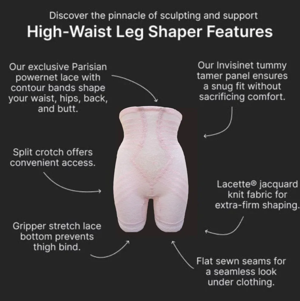 Style 6207 | No Roll High Waist Lace Thigh Slimmer with Extra Firm Support