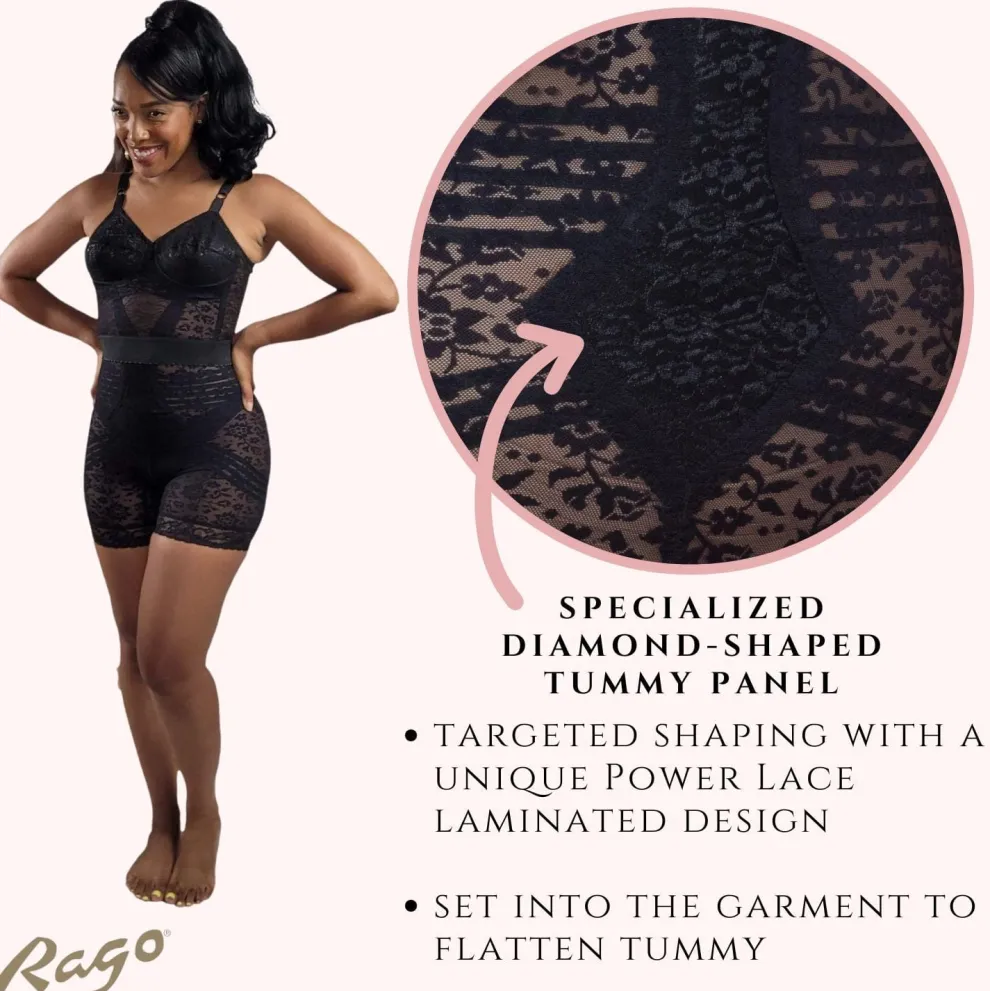 Style 6207 | No Roll High Waist Lace Thigh Slimmer with Extra Firm Support