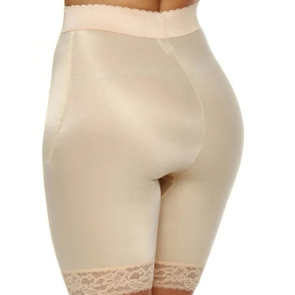 Style 518 | High Waist Light Shaping Bike Short | Satin 4-Way Stretch with Built-In Panty