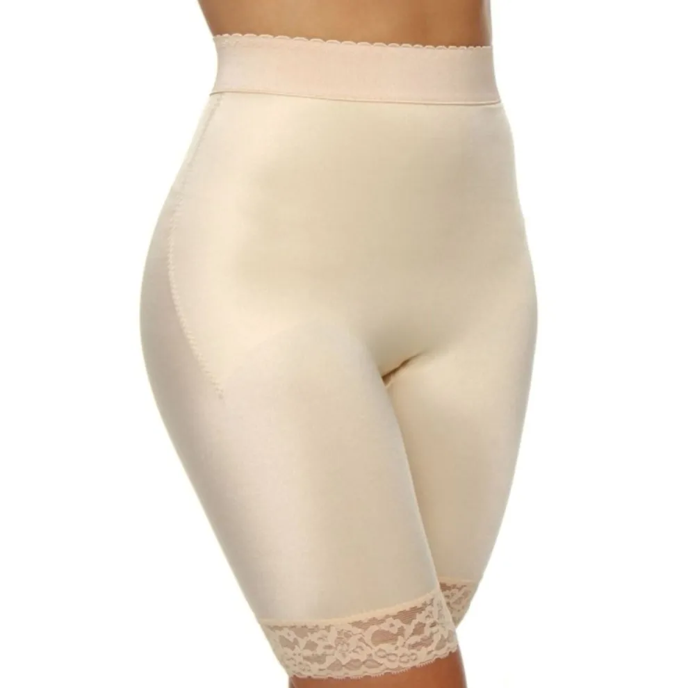 Style 518 | High Waist Light Shaping Bike Short | Satin 4-Way Stretch with Built-In Panty