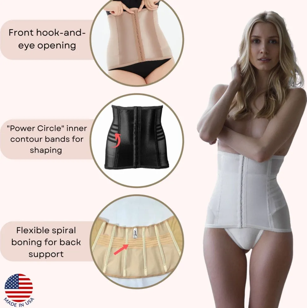 Style 821 | Shapette Powermesh Satin Panel Waist Cincher