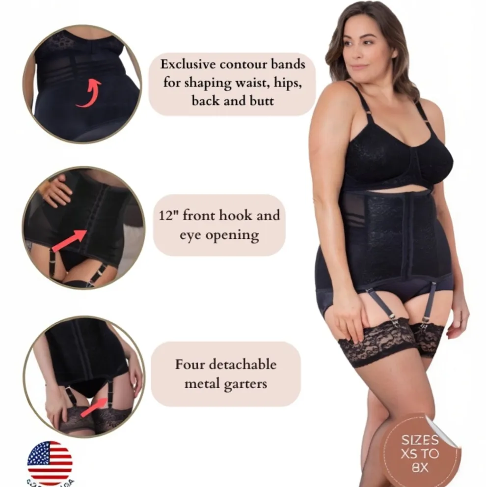 Style 21 | Waist Trainer / Girdle with Garters Firm Shaping