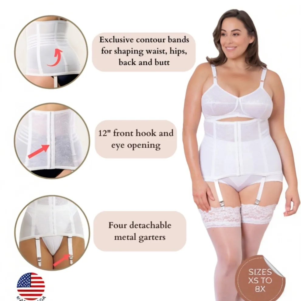 Style 21 | Waist Trainer / Girdle with Garters Firm Shaping